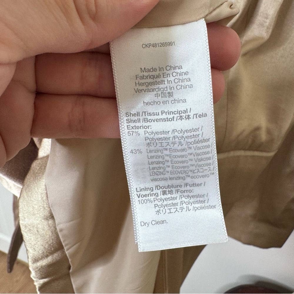 Madewell Champagne Satin Blazer Jacket - Picture 4 of 6